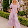 Farmers Market Stroll Smocked Maxi in Lavender Image - 1