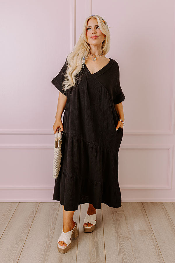 Keeping It Simple Midi in Black Curves Image - 1