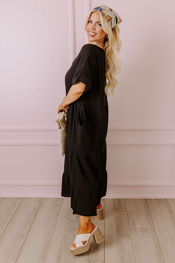 Keeping It Simple Midi in Black Curves Image - 2
