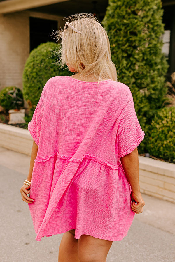 Brunch Voyage Babydoll Top in Pink Curves Image - 5