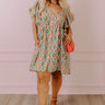 Dinner In Cabo Mini Dress in Aqua Curves Image - 1