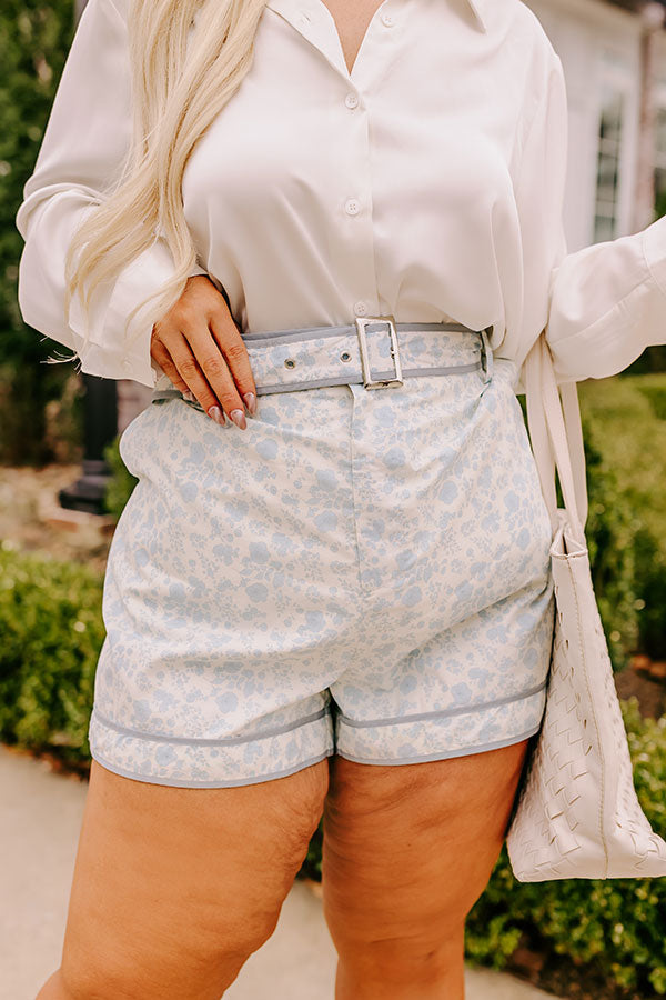 Flower Power High Waist Shorts Curves Image - 1