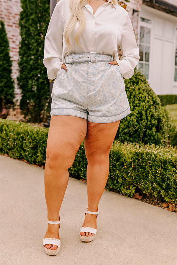 Flower Power High Waist Shorts Curves Image - 3