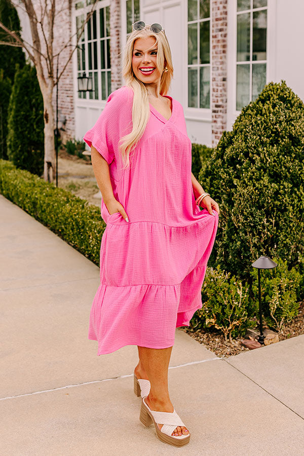 Keeping It Simple Midi in Pink Curves Image - 2