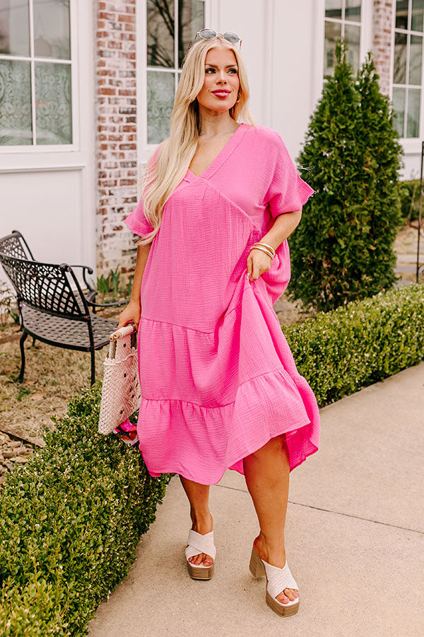 Keeping It Simple Midi in Pink Curves Image - 1