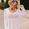 Beach Life Knit Sweater in White Image - 1